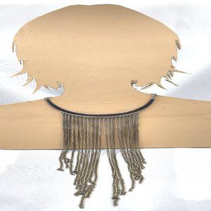 Silver Neck Plate and Chain Necklace 16”